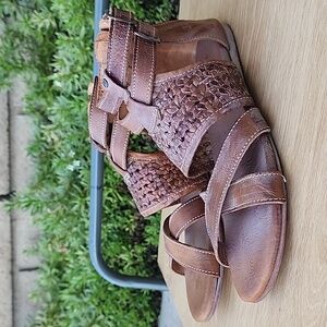 Bed Stu Capriana Gladiator Distressed Leather Sandals Size 6.5